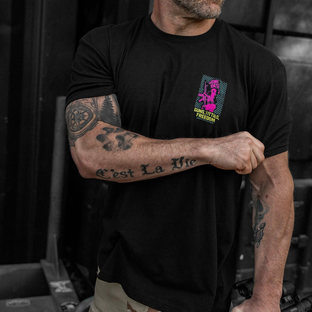 One Revolver Surfboards - Guns, Titties, Freedom: Tactical Temptation Men&