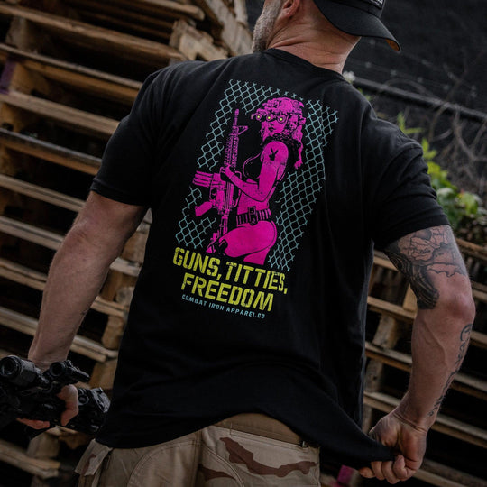 One Revolver Surfboards - Guns, Titties, Freedom: Tactical Temptation Men&