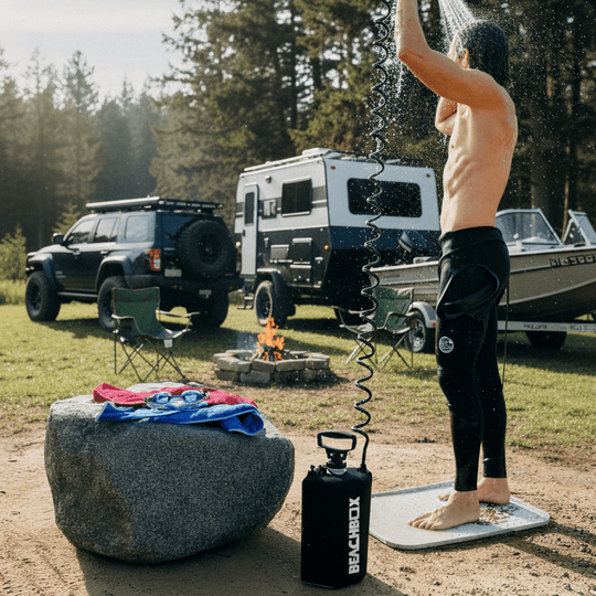 One Revolver Surfboards - BeachBox Portable Camping Shower Tank - Black