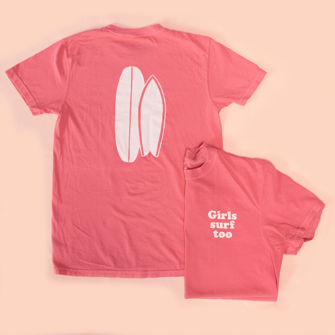 Girls Surf Too Adult Tee - One Revolver Surfboards