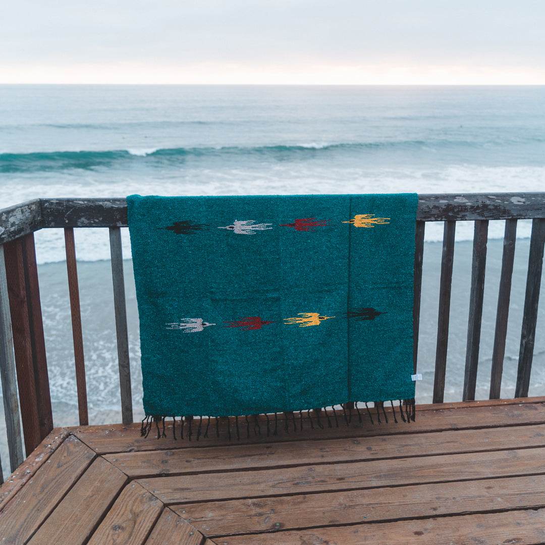 Turquoise Green Baja Thunderbird Blanket - One Revolver Surfboards