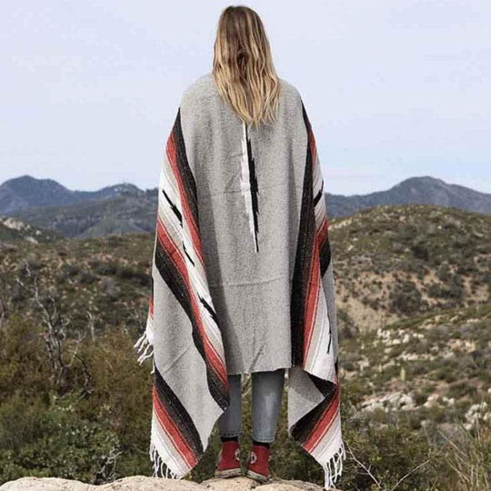Grey Baja Mexican Diamond Yoga Blanket - One Revolver Surfboards