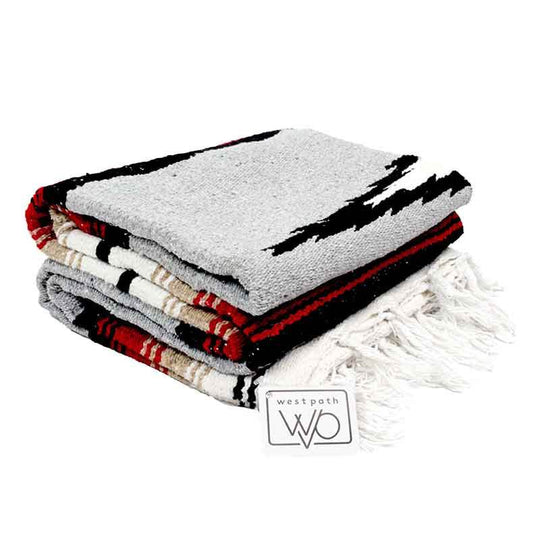 Grey Baja Mexican Diamond Yoga Blanket - One Revolver Surfboards