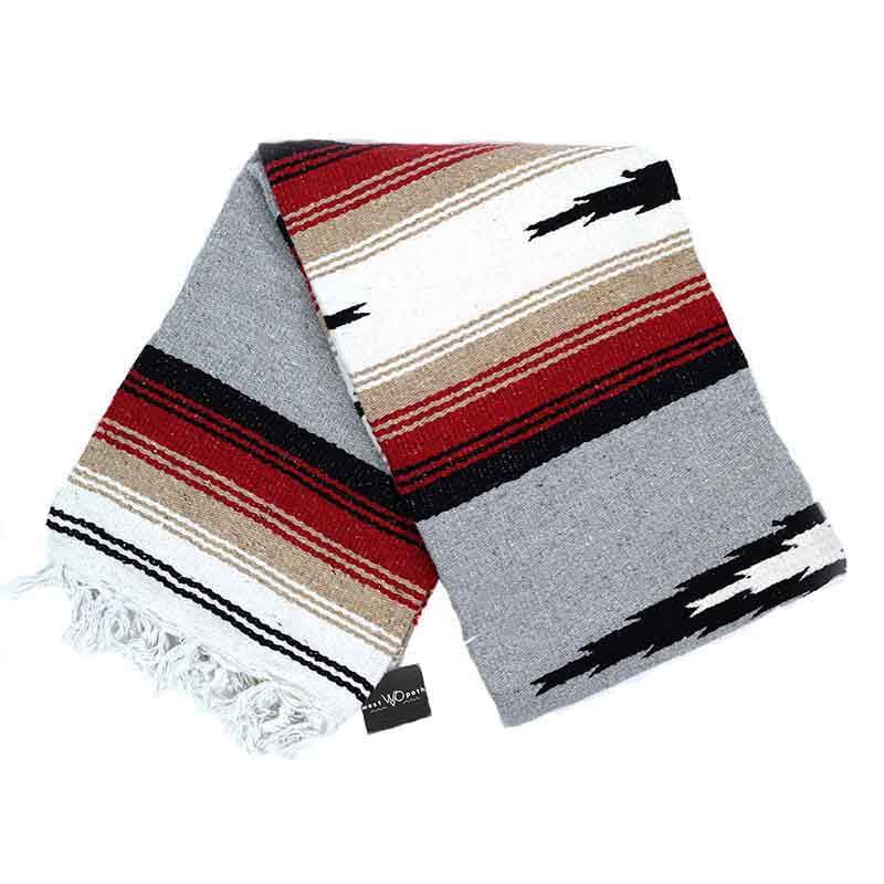 Grey Baja Mexican Diamond Yoga Blanket - One Revolver Surfboards