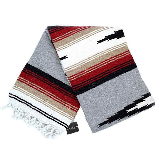 Grey Baja Mexican Diamond Yoga Blanket - One Revolver Surfboards