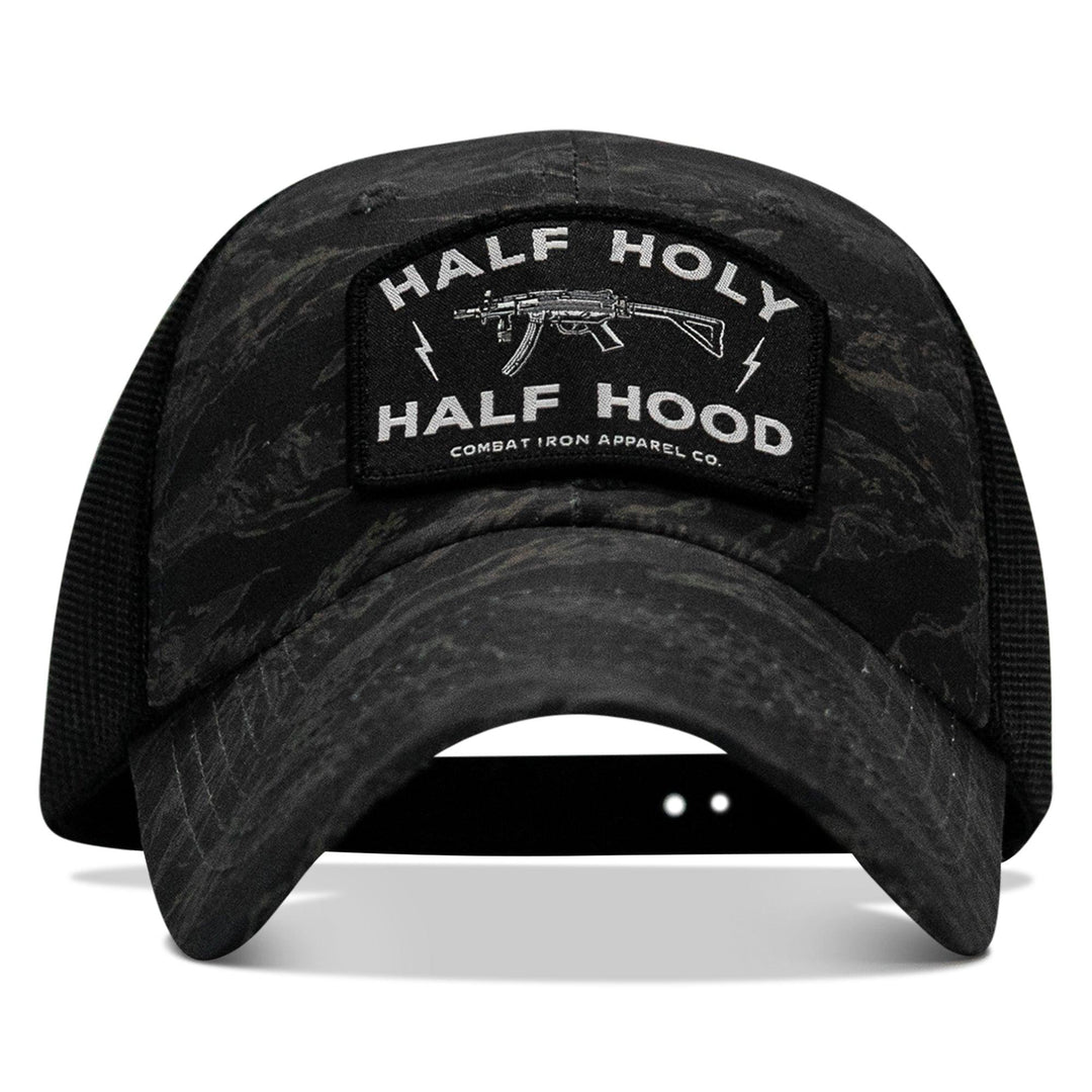 One Revolver Surfboards - Half Holy. Half Hood Patch. Tactical Ripstop Mesh Snapback Hat HEADWEAR