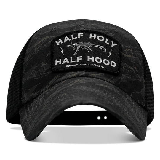 One Revolver Surfboards - Half Holy. Half Hood Patch. Tactical Ripstop Mesh Snapback Hat HEADWEAR