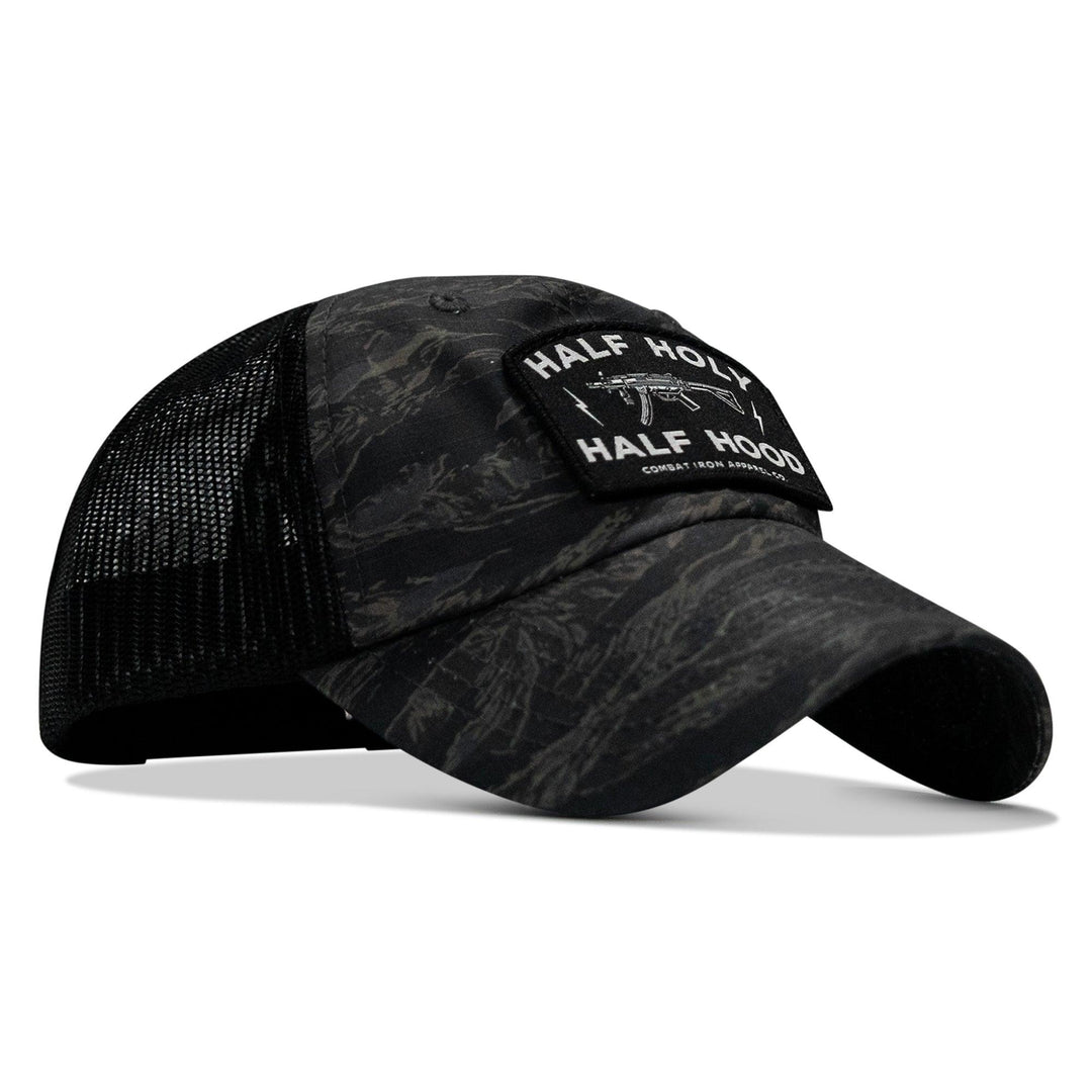 One Revolver Surfboards - Half Holy. Half Hood Patch. Tactical Ripstop Mesh Snapback Hat HEADWEAR