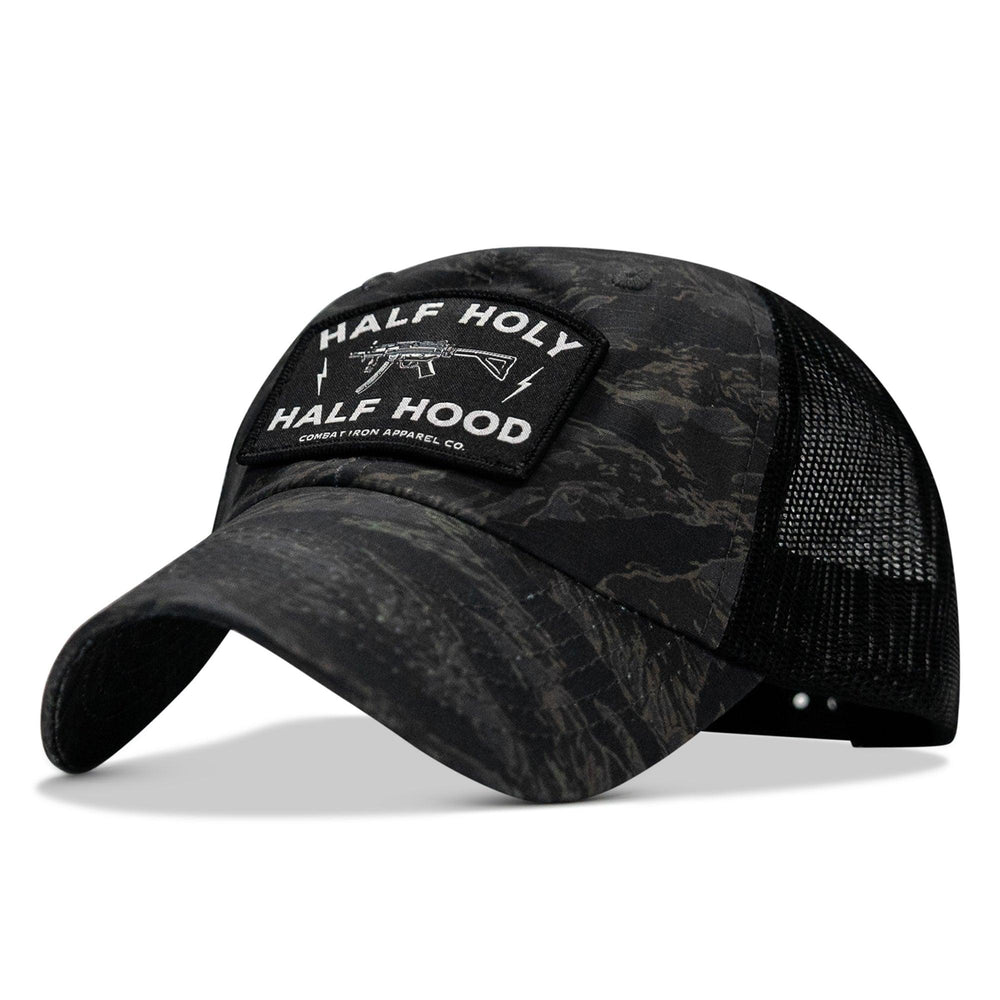 One Revolver Surfboards - Half Holy. Half Hood Patch. Tactical Ripstop Mesh Snapback Hat HEADWEAR