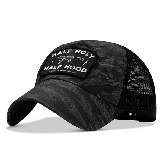 One Revolver Surfboards - Half Holy. Half Hood Patch. Tactical Ripstop Mesh Snapback Hat HEADWEAR