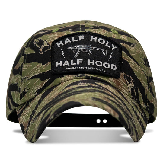 One Revolver Surfboards - Half Holy. Half Hood Patch. Tactical Ripstop Mesh Snapback Hat HEADWEAR