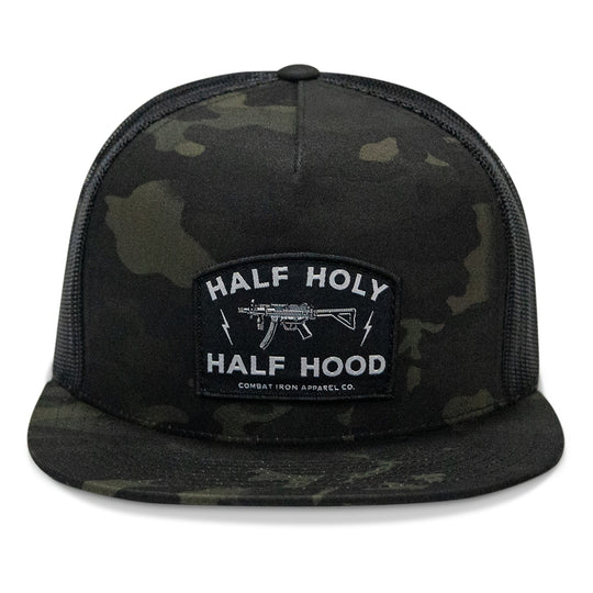 Half Holy. Half Hood. Flatbill Hat