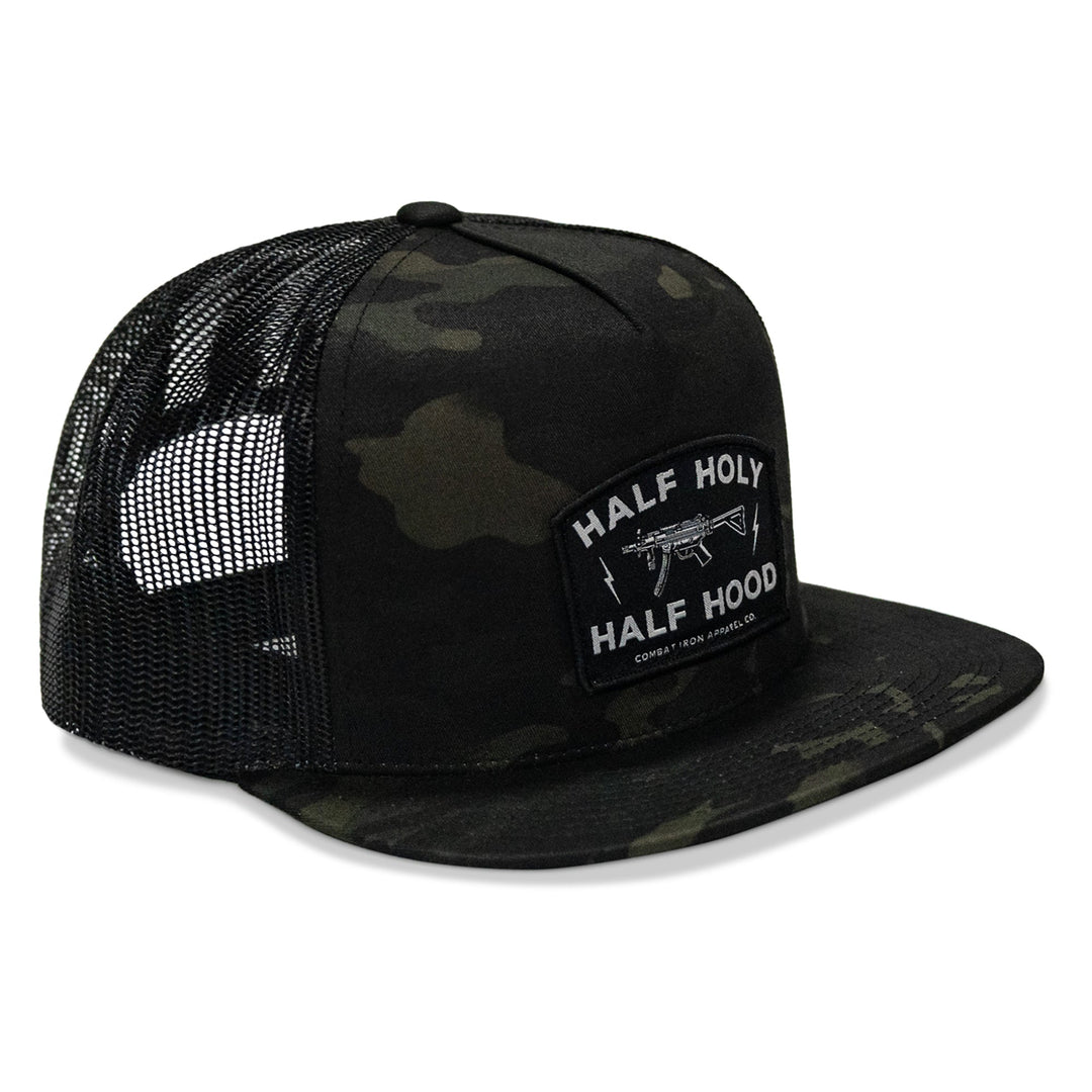 Half Holy. Half Hood. Flatbill Hat
