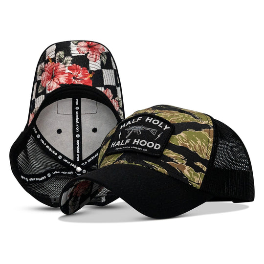One Revolver Surfboards - Half Holy. Half Hood Patch Original Ripstop Snapback Hat HEADWEAR