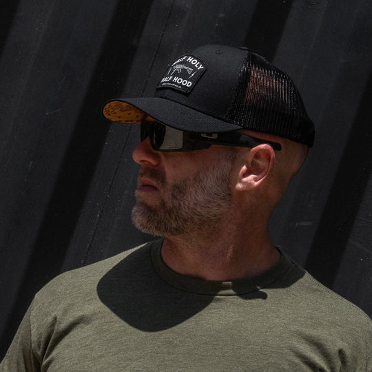 One Revolver Surfboards - Half Holy. Half Hood Patch Original Ripstop Snapback Hat HEADWEAR