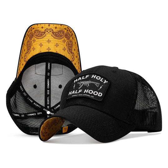 One Revolver Surfboards - Half Holy. Half Hood Patch Original Ripstop Snapback Hat HEADWEAR