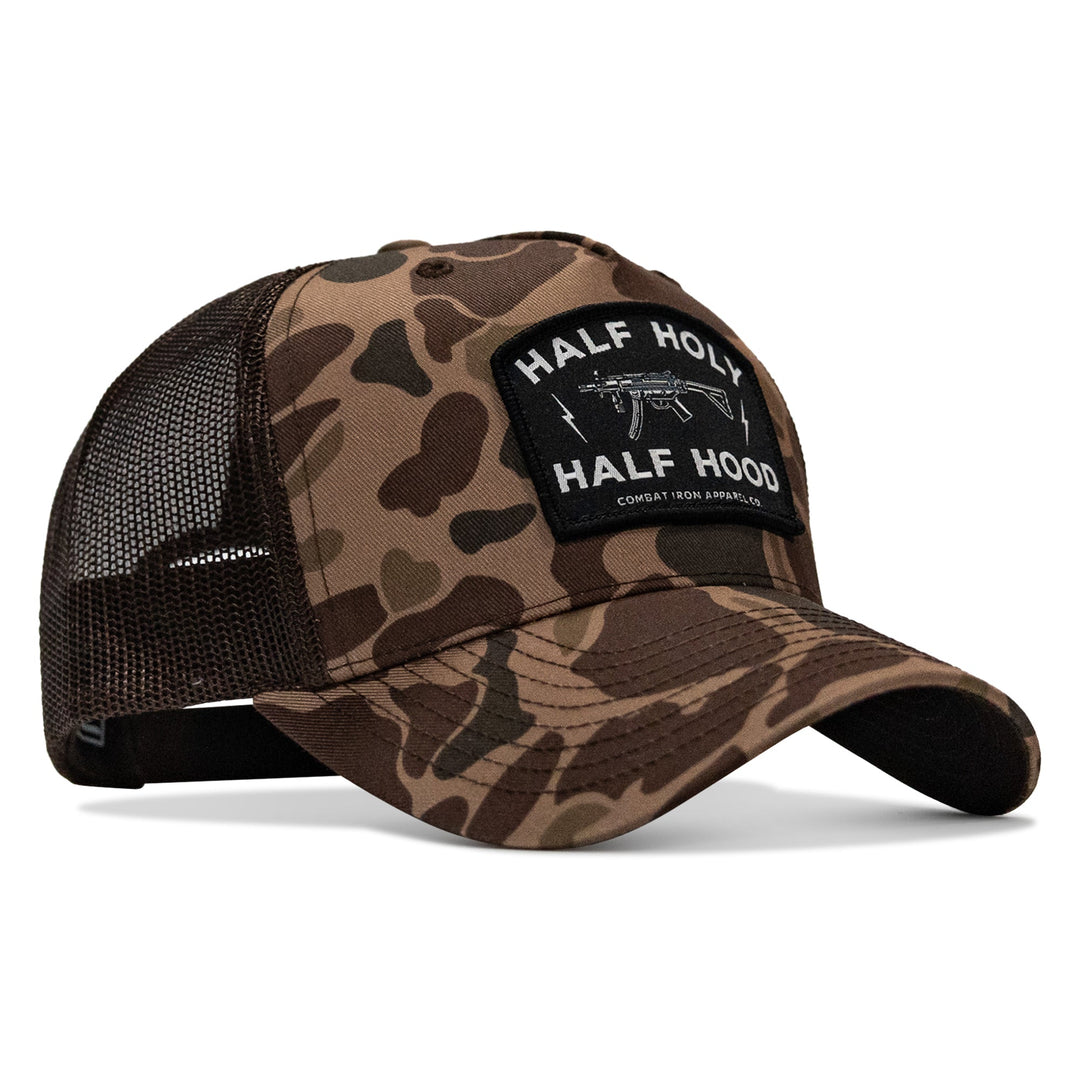 Half Holy. Half Hood. Patch Snapback Hat