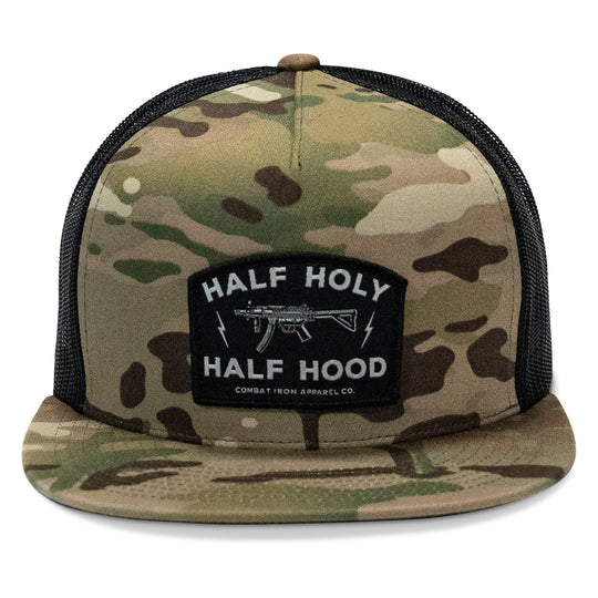 Half Holy. Half Hood. Flatbill Hat
