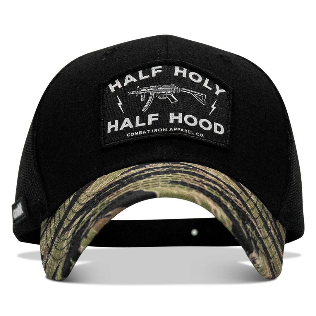 One Revolver Surfboards - Half Holy. Half Hood Patch Original Ripstop Snapback Hat HEADWEAR