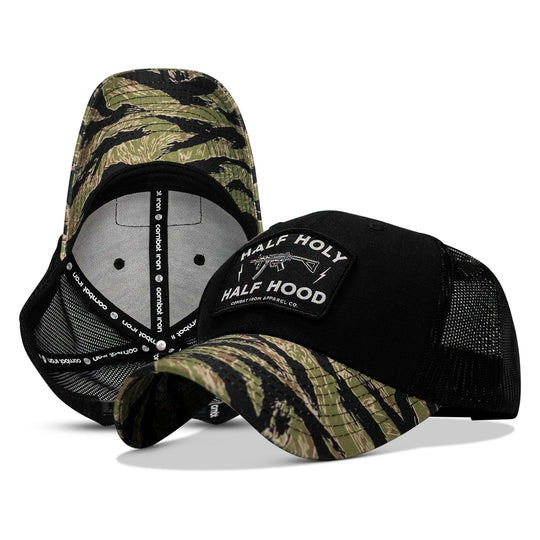One Revolver Surfboards - Half Holy. Half Hood Patch Original Ripstop Snapback Hat HEADWEAR