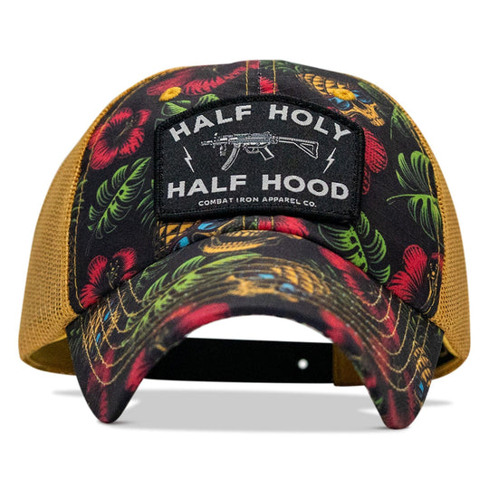 One Revolver Surfboards - Half Holy. Half Hood Patch. Tactical Ripstop Mesh Snapback Hat HEADWEAR