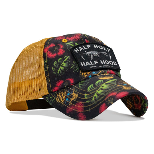 One Revolver Surfboards - Half Holy. Half Hood Patch. Tactical Ripstop Mesh Snapback Hat HEADWEAR