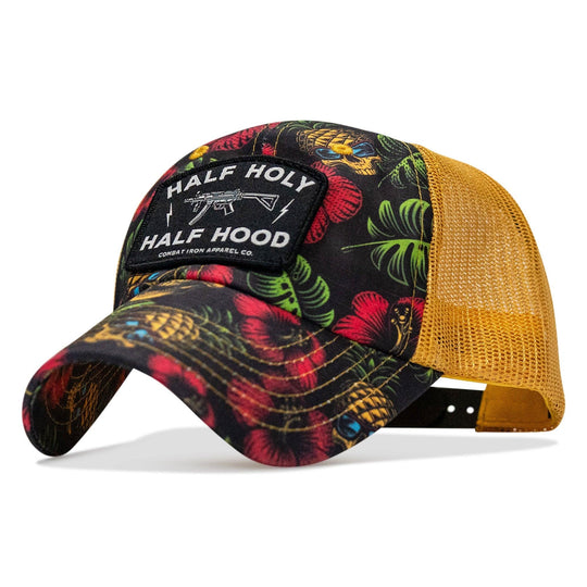 One Revolver Surfboards - Half Holy. Half Hood Patch. Tactical Ripstop Mesh Snapback Hat HEADWEAR