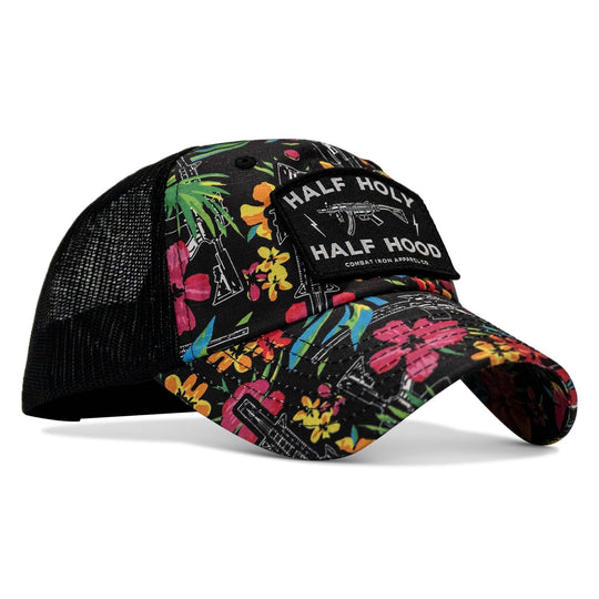 One Revolver Surfboards - Half Holy. Half Hood Patch. Tactical Ripstop Mesh Snapback Hat HEADWEAR