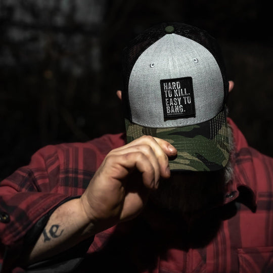 One Revolver Surfboards - Hard to Kill. Easy to Bang. Patch Snapback Hat HEADWEAR