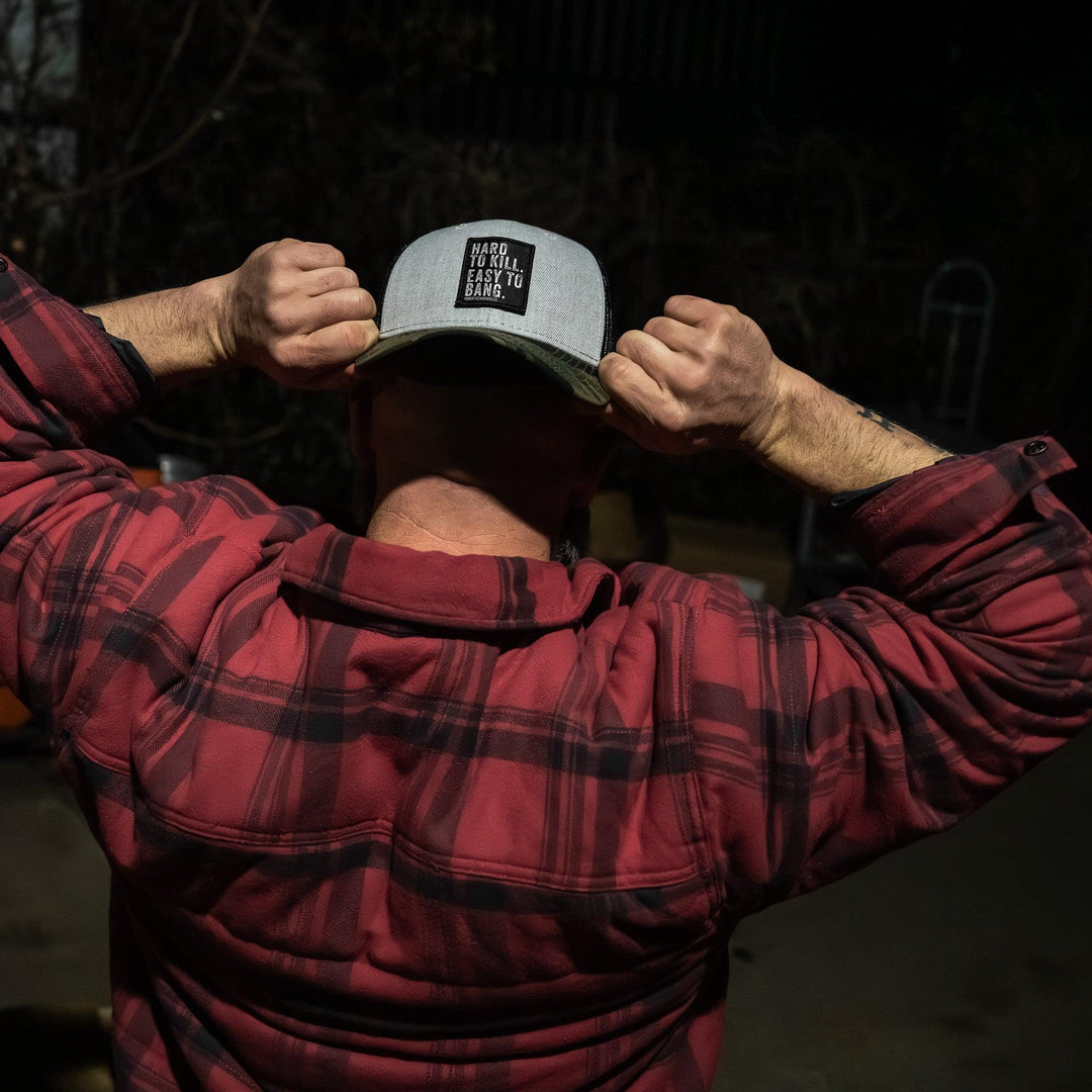 One Revolver Surfboards - Hard to Kill. Easy to Bang. Patch Snapback Hat HEADWEAR