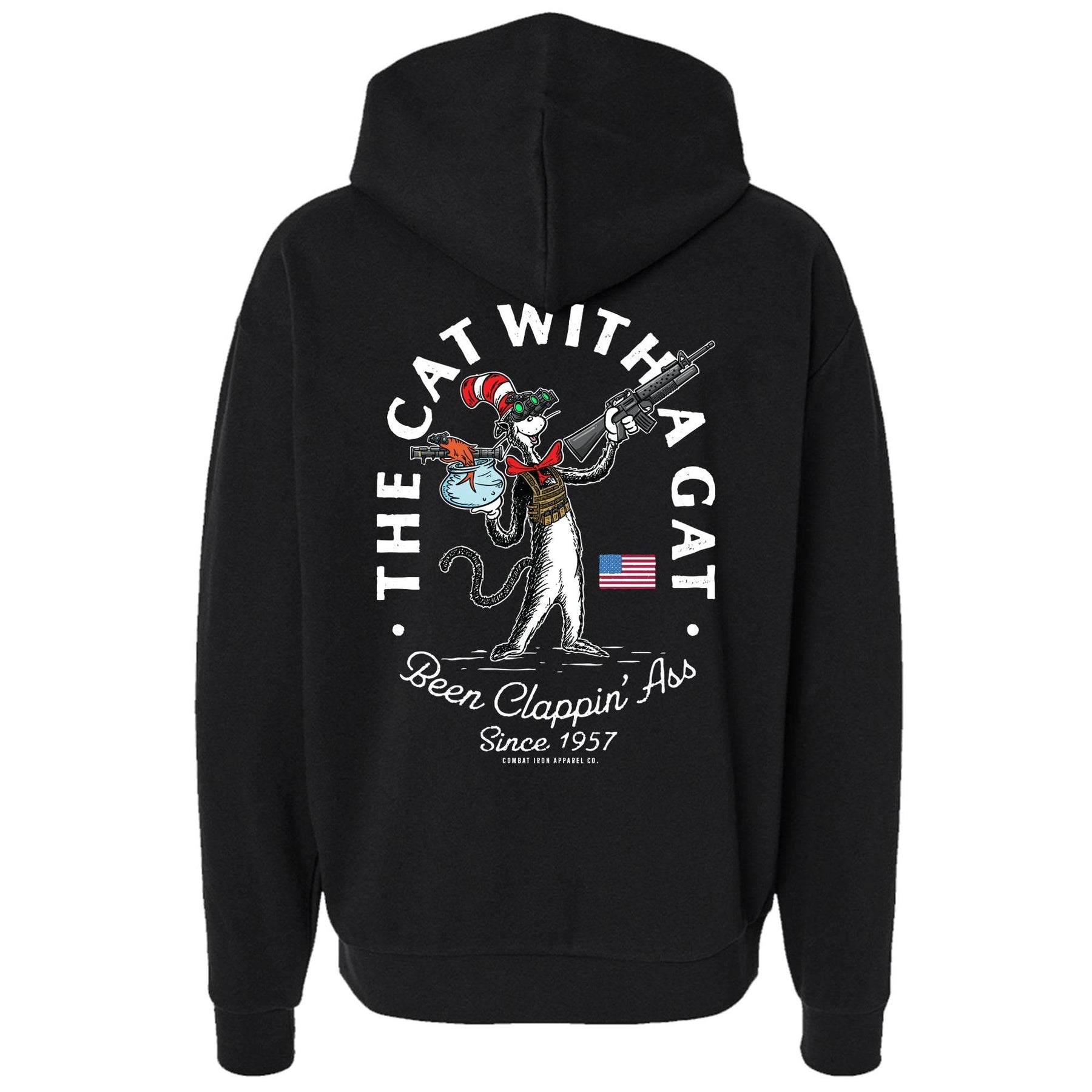 Cat with a Gat Remix Men's Hoodie - One Revolver Surfboards