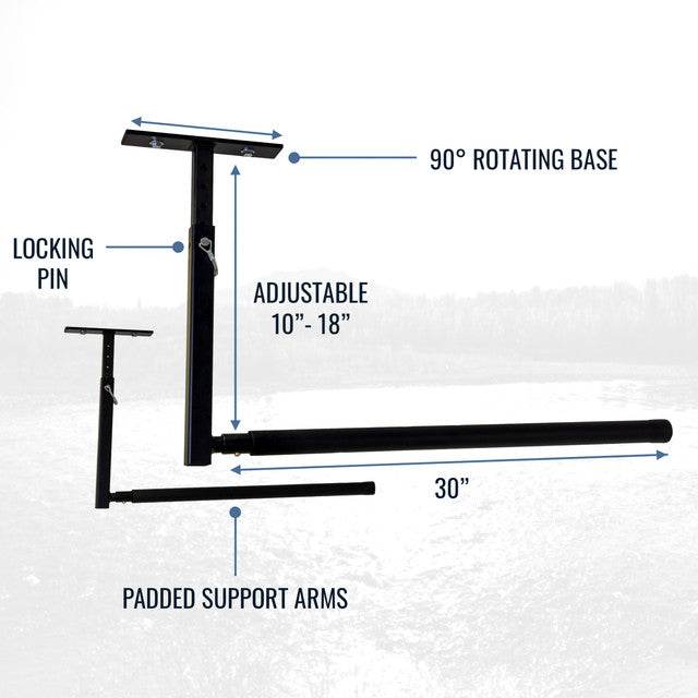 Hi-Port 2 | SUP & Surfboard Adjustable Ceiling Storage Rack | Single | Holds 75 lbs - One Revolver Surfboards