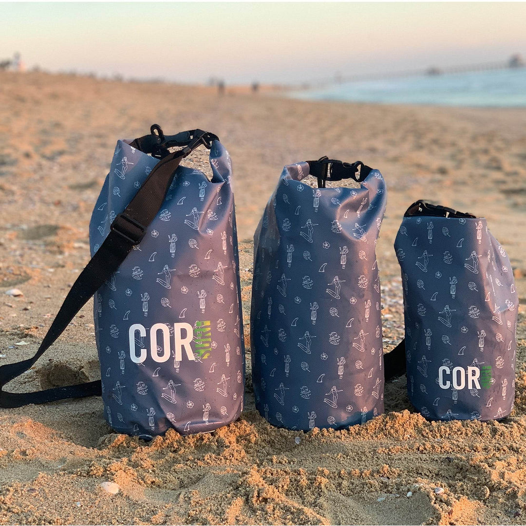 Dry Bags (Hawaiian Print): 3L, 5L, 10L, 15, and 3-Packs - One Revolver Surfboards