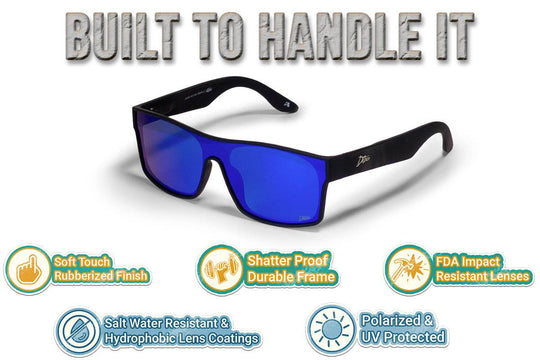 Horizon XL - Matte Black - Deep Blue Polarized - One Revolver Surfboards