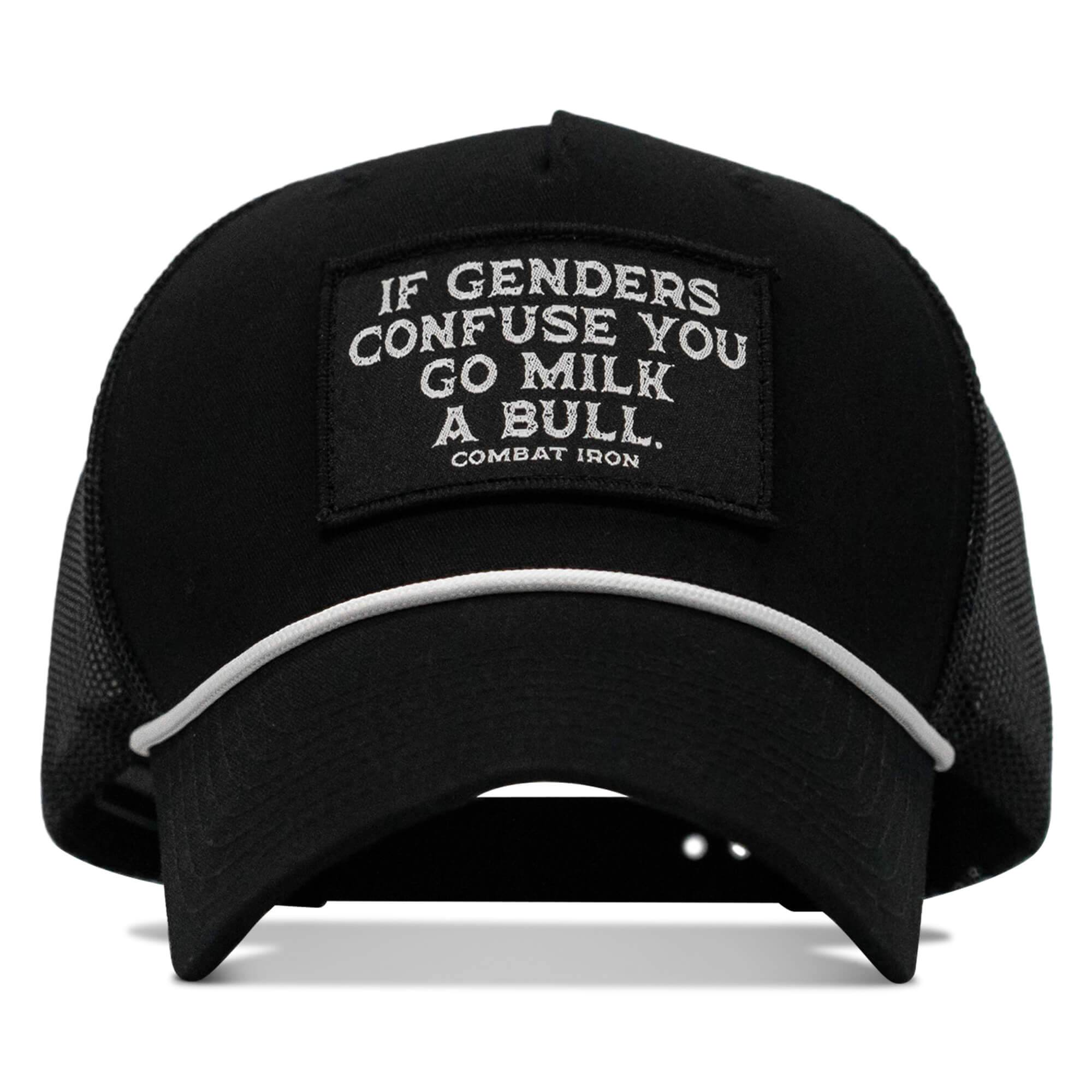 If Gender Confuses You Go Milk A Bull Patch Rope Snapback Hat - One Revolver Surfboards