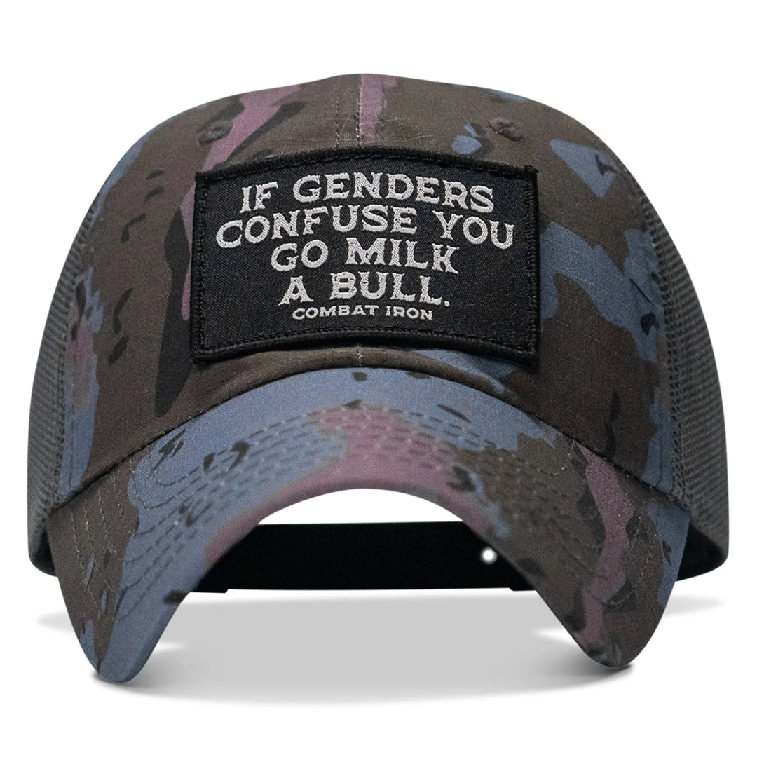 If Genders Confuse You Go Milk A Bull Patch Ripstop Tactical Hat