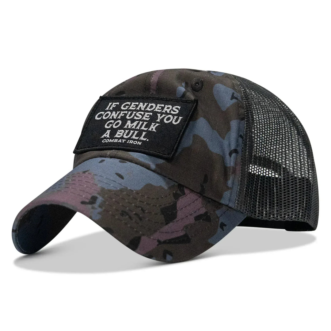 One Revolver Surfboards - If Genders Confuse You Go Milk A Bull Patch Ripstop Tactical Hat HEADWEAR