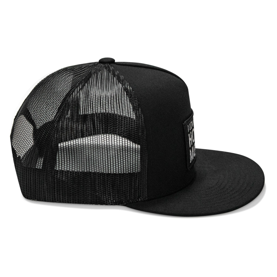 I Love Hot Moms Patch Flatbill Snapback Hat