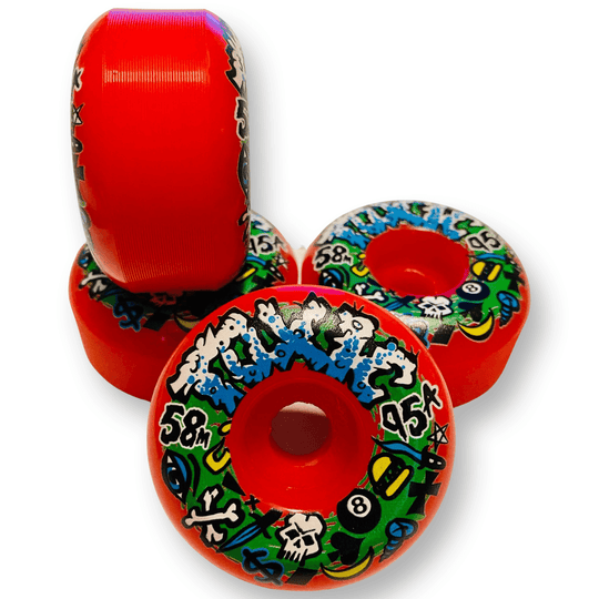 Toxic Team MED HARD Wheels 58mm/95A - Skateboard Wheels - One Revolver Surfboards