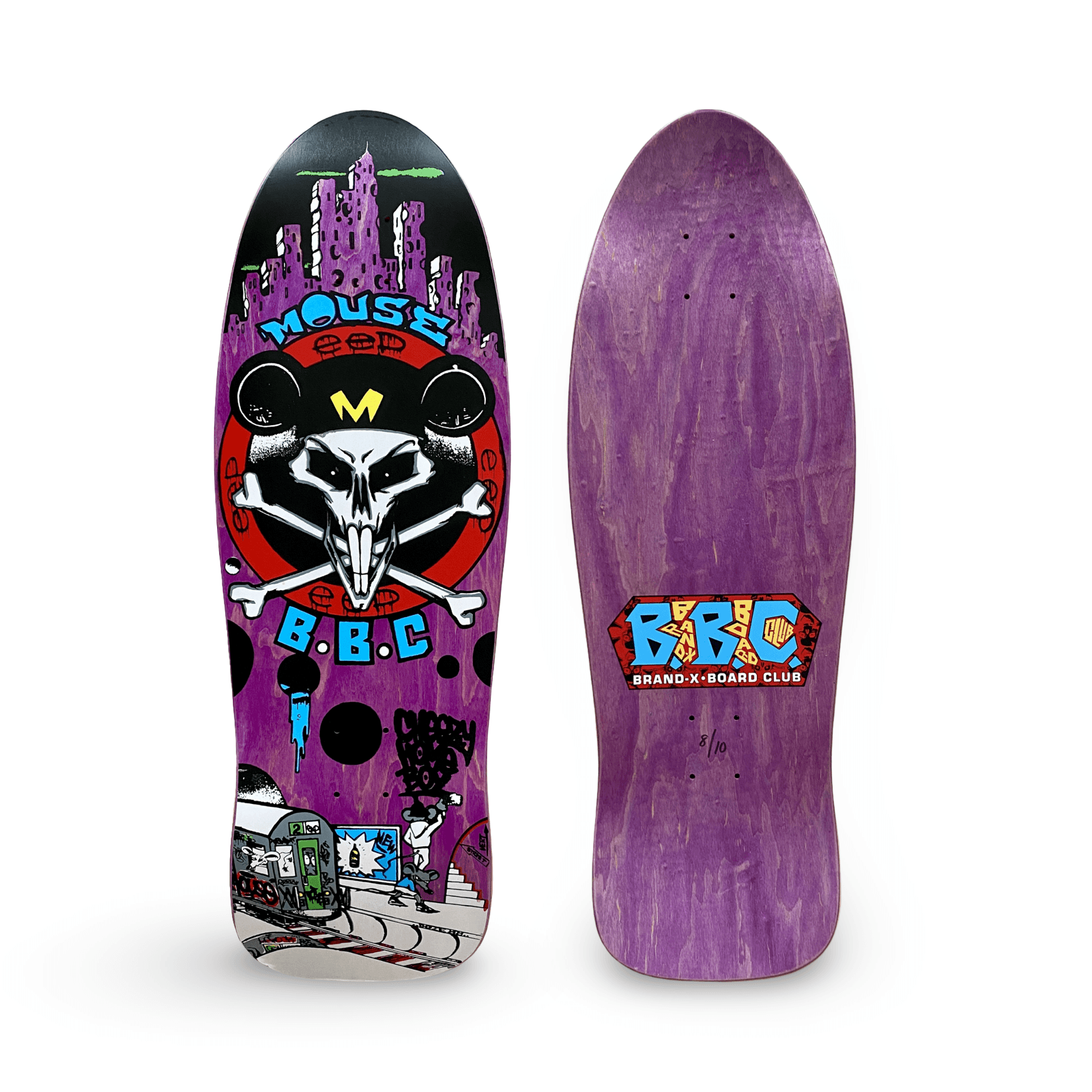 BBC Jamie Mosberg Mouse Skull 10.3”x31” HAND-PAINTED, LIMITED EDITION (1 of 10) - One Revolver Surfboards