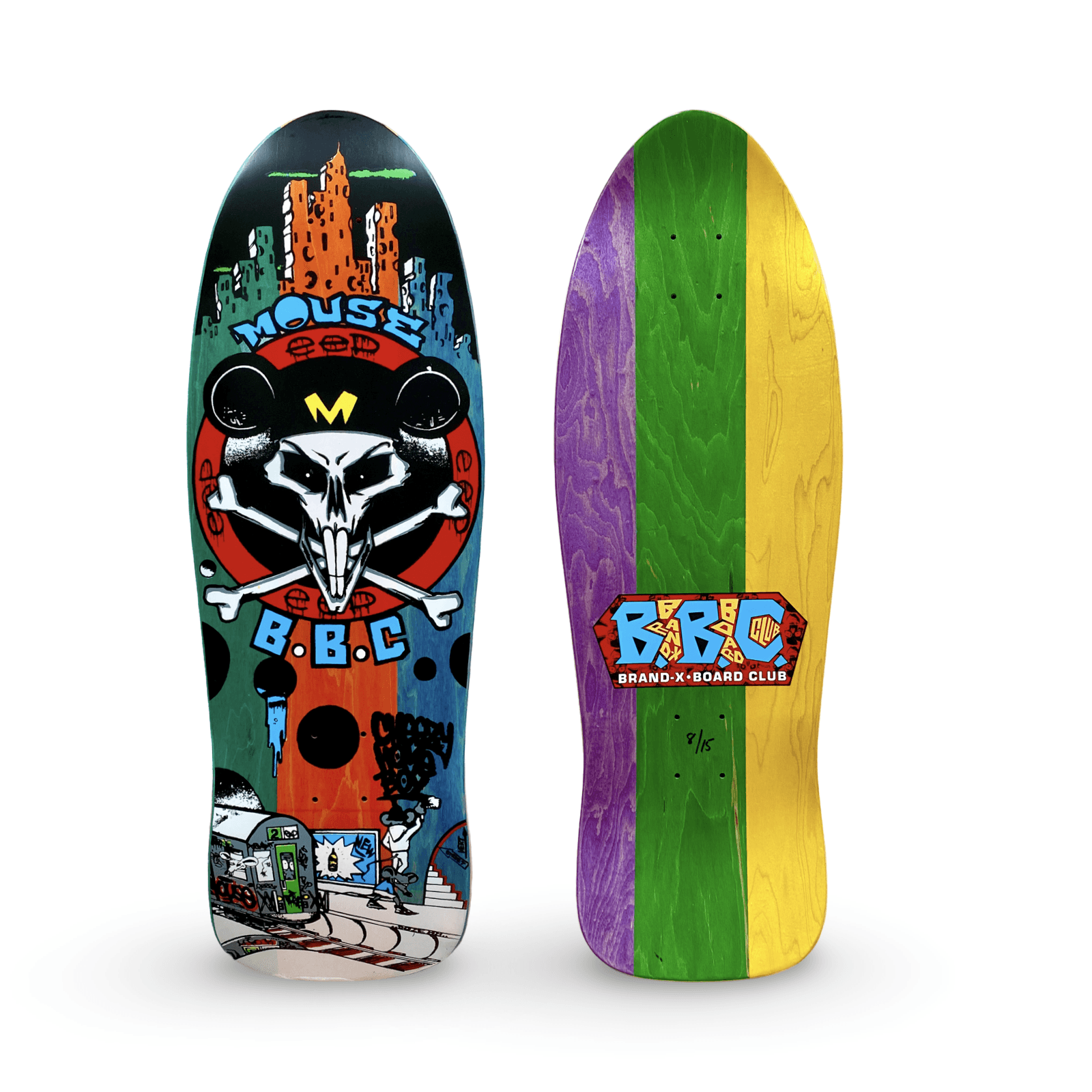BBC Jamie Mosberg Mouse Skull 10.3”x31” HAND-PAINTED, LIMITED EDITION (1 of 15) - One Revolver Surfboards