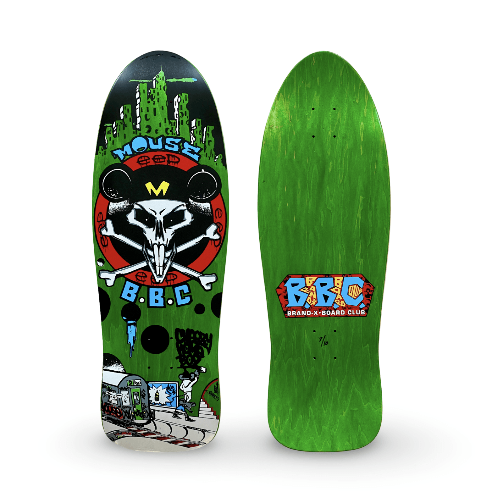 BBC Jamie Mosberg Mouse Skull 10.3”x31” HAND-PAINTED, LIMITED EDITION (1 of 10) - One Revolver Surfboards