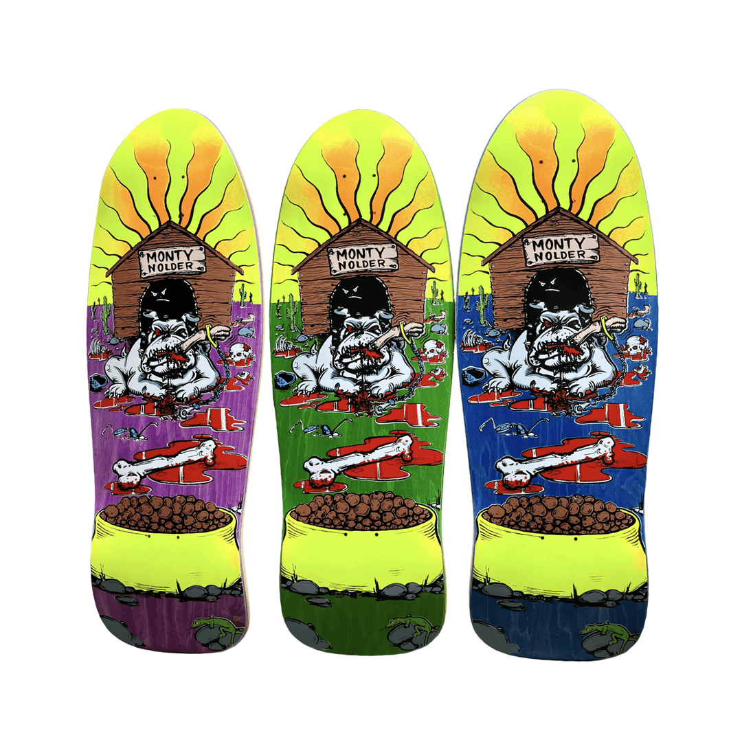 BBC Monty Nolder Bulldog #2 Limited Edition Deck 10.25”x31” HAND-PAINTED - Skateboard Decks - One Revolver Surfboards
