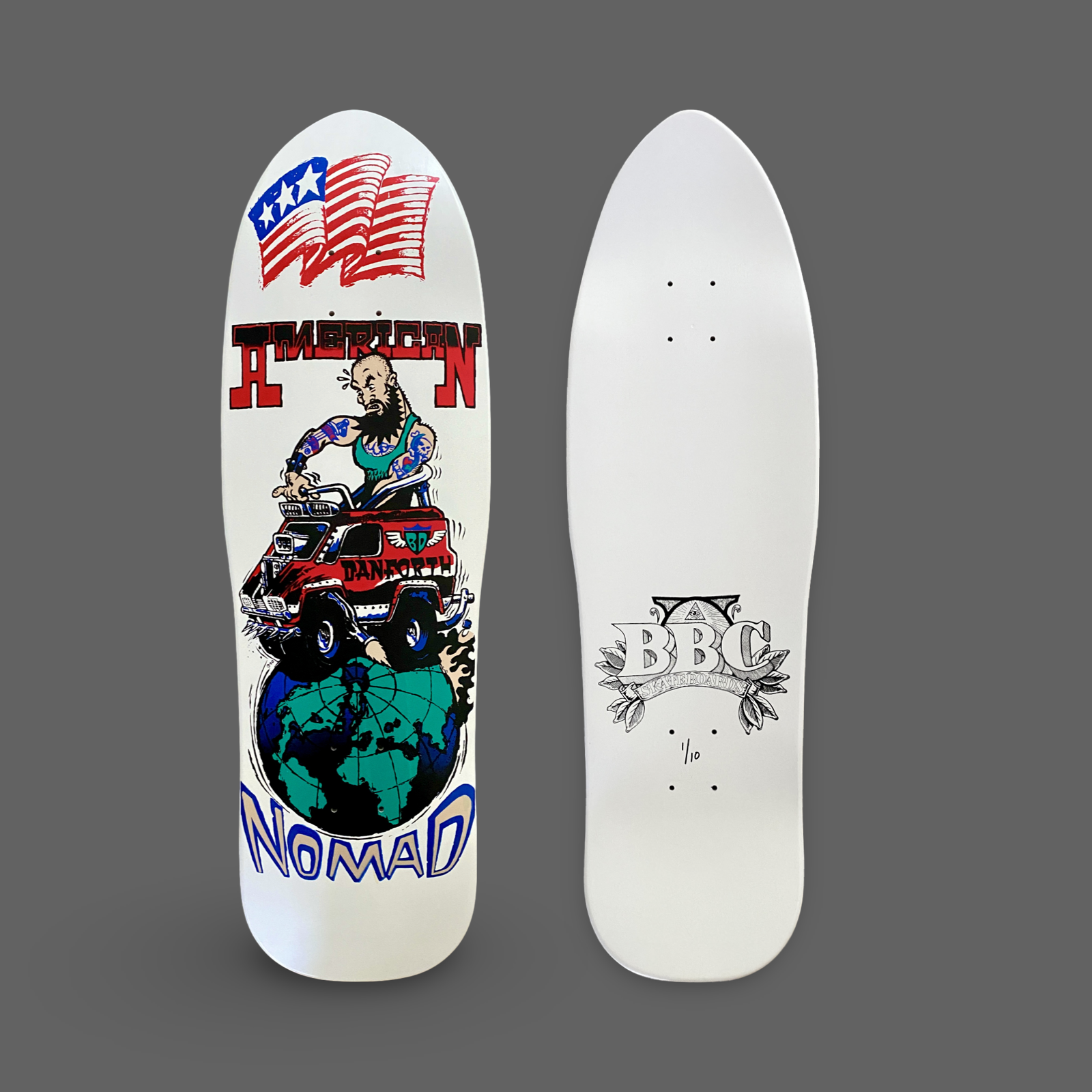 Bill Danforth Nomad Van BBC Limited Edition, Deck 9.5"x32" HAND-PAINTED (1 of 10) - One Revolver Surfboards