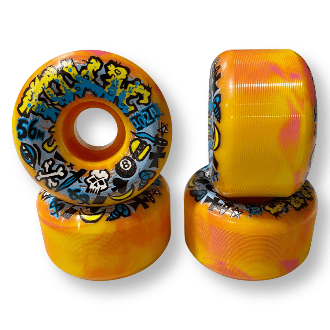 Toxic Team VERY HARD Wheels 56mm/102a - Skateboard Wheels - One Revolver Surfboards