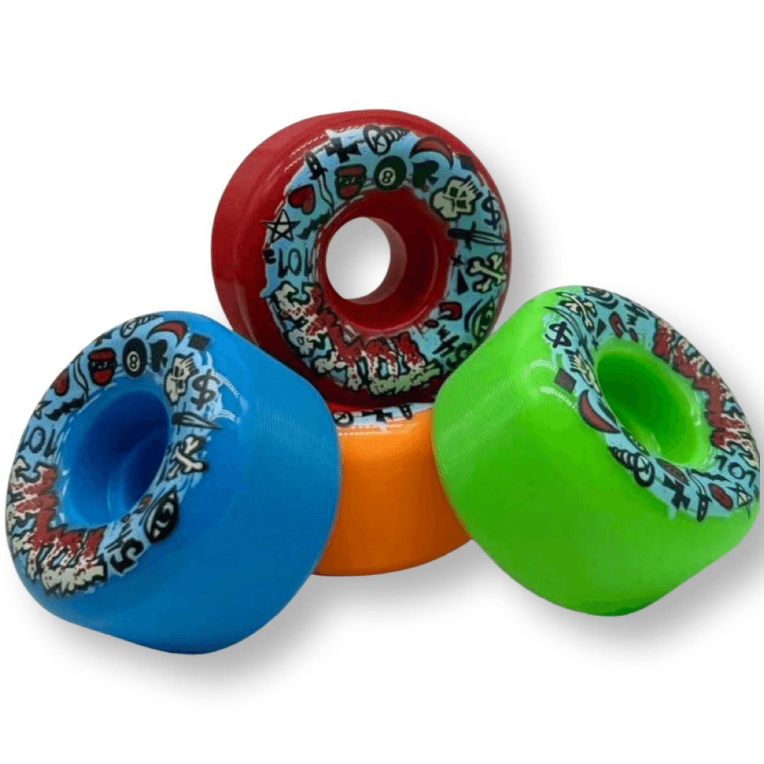 Toxic Team PARTY PACK HARD Wheels 54mm/101a - Skateboard Wheels - One Revolver Surfboards