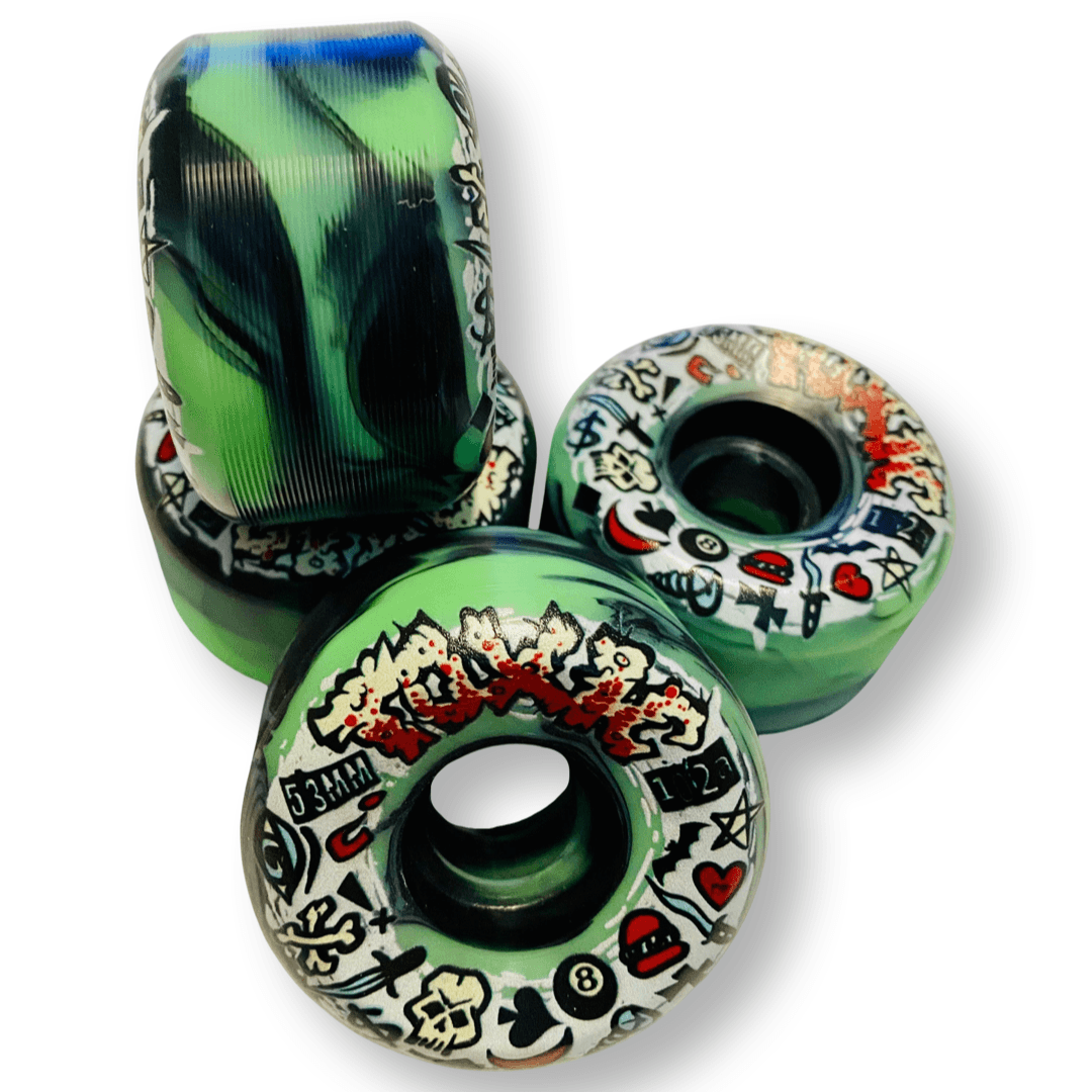Toxic Team VERY HARD Wheels 53mm/102a - Skateboard Wheels - One Revolver Surfboards