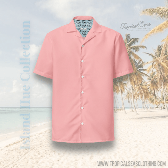 Labelless Coral Pink Button Down Camp Shirt - One Revolver Surfboards