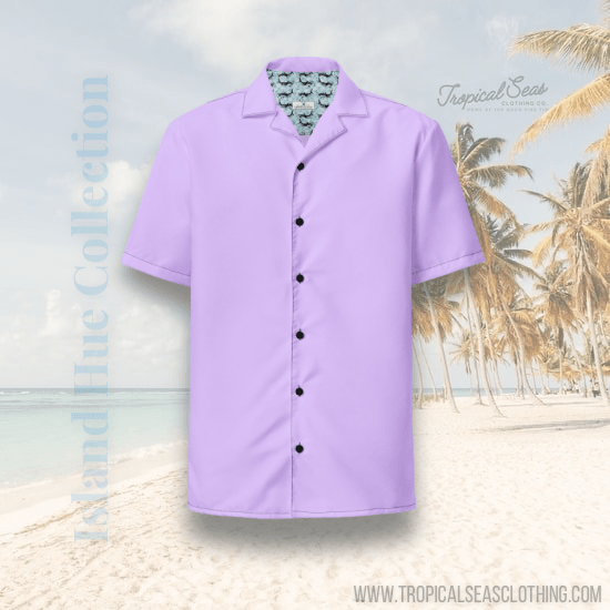 Labelless Deep Purple Button Down Camp Shirt - One Revolver Surfboards