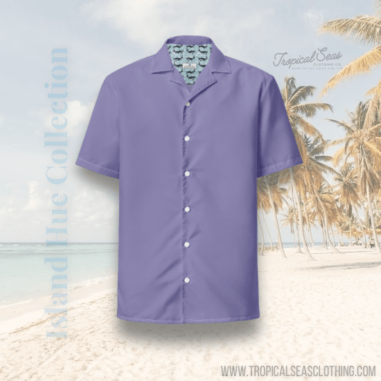 Labelless Urchin Purple Button Down Camp Shirt - One Revolver Surfboards